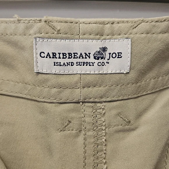 Caribbean Joe Womens Clam Digger Capri Pants in Light Khaki - Picture 2 of 6